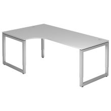 REGO 82 S | Bureau - 200 x 120 Gris/Argent réglable en hauteur