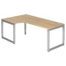 REGO 82 S | Bureau - 200 x 120 Chêne/Argent réglable en hauteur