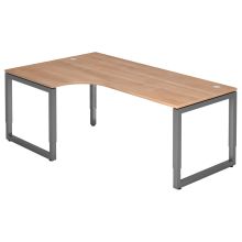 REGO 82 G | Bureau - 200 x 120 réglable en hauteur Noyer/Graphite