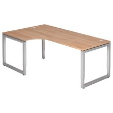 REGO 82 S | Bureau - 200 x 120 Noyer/Argent réglable en hauteur