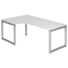 REGO 82 S | Bureau - 200 x 120 réglable en hauteur Blanc/Argent