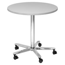 BISTRO 80R C - Système de tables conférence Gris chrome Ø 80