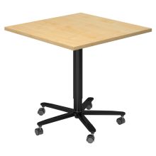 BISTRO 88Q D - Système de tables conférence Érable 80 x 80 noir
