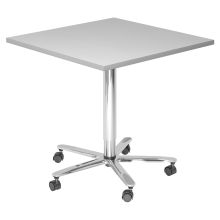 BISTRO 88Q C - Système de tables conférence Gris 80 x 80 chrome