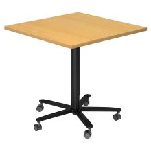 BISTRO 88Q D - Système de tables conférence Hêtre 80 x 80 noir