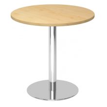 BISTRO F80R C - Système de tables conférence Érable chrome Ø 80