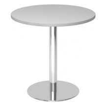 BISTRO F80R C - Système de tables conférence Gris chrome Ø 80