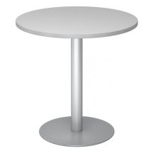 BISTRO F80R S - Système de tables conférence Gris argent Ø 80