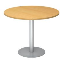 BISTRO F100R S - Système de tables conférence Hêtre argent Ø 100