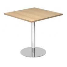 BISTRO F88Q C - Système de tables conférence 80 x 80 chrome Chêne