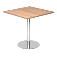 BISTRO F88Q C - Système de tables conférence Noyer 80 x 80 chrome