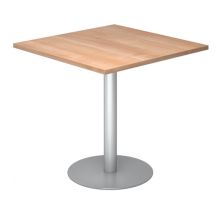 BISTRO F88Q S - Système de tables conférence Noyer 80 x 80 argent