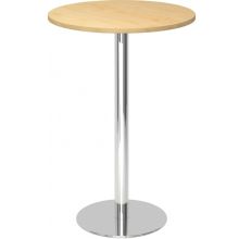 BISTRO H80R C - Système de tables conférence Érable chrome Ø 80