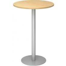 BISTRO H80R S - Système de tables conférence Érable argent Ø 80