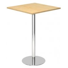 BISTRO H88Q C - Système de tables conférence Érable 80 x 80 chrome