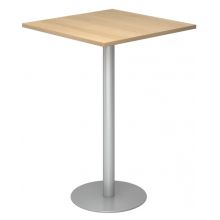 BISTRO H88Q S - Système de tables conférence 80 x 80 Chêne argent