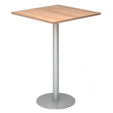 BISTRO H88Q S - Système de tables conférence Noyer 80 x 80 argent