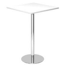 BISTRO H88Q C - Système de tables conférence Blanc 80 x 80 chrome