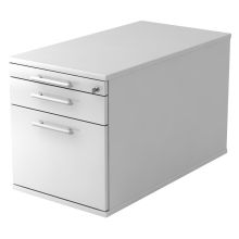 SIGNA TC20 RE - Caisson bureau sur roulettes Blanc poignée de bastingage plastique