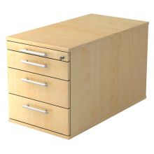 SIGNA TC30 RE - Caisson bureau sur roulettes Érable poignée de bastingage plastique