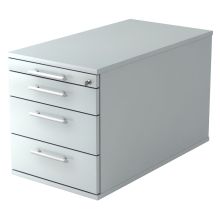 SIGNA TC30 RE - Caisson bureau sur roulettes Gris poignée de bastingage plastique