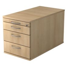 SIGNA TC30 BM - Caisson bureau sur roulettes Chêne  poignée arche métal 