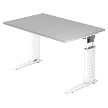 UNDA 12 W | Bureau - 120 x 80 réglable en hauteur Gris/Blanc