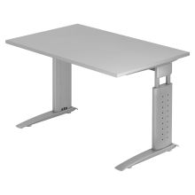 UNDA 12 S | Bureau - 120 x 80 Gris/Argent réglable en hauteur