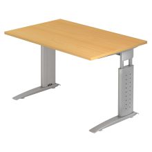 UNDA 12 S | Bureau - 120 x 80 Hêtre/Argent réglable en hauteur