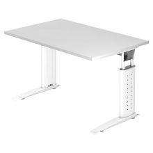UNDA 12 W | Bureau - 120 x 80 réglable en hauteur Blanc/Blanc