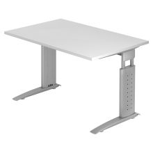 UNDA 12 S | Bureau - 120 x 80 réglable en hauteur Blanc/Argent