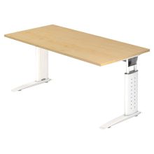 UNDA 16 W | Bureau - 160 x 80 réglable en hauteur Érable/Blanc