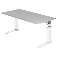 UNDA 16 W | Bureau - 160 x 80 réglable en hauteur Gris/Blanc