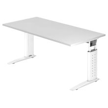 UNDA 16 W | Bureau - 160 x 80 réglable en hauteur Blanc/Blanc