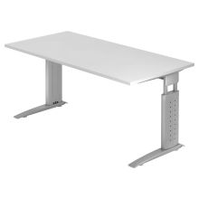 UNDA 16 S | Bureau - 160 x 80 réglable en hauteur Blanc/Argent