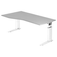 UNDA 18 W | Bureau - 180 x 100 réglable en hauteur Gris/Blanc
