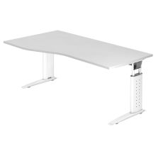 UNDA 18 W | Bureau - 180 x 100 réglable en hauteur Blanc/Blanc