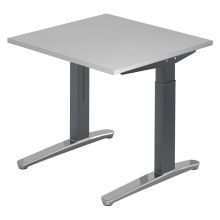 XTRA XB 8 GC | Bureau - Gris 80 x 80 réglable en hauteur