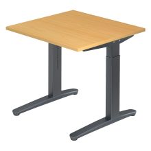 XTRA XB 8 GG | Bureau - Hêtre 80 x 80 réglable en hauteur