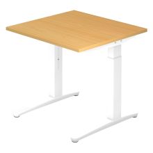 XTRA XB 8 WW | Bureau - Hêtre 80 x 80 réglable en hauteur