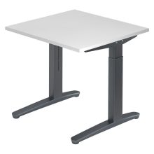 XTRA XB 8 GG | Bureau - Blanc 80 x 80 réglable en hauteur