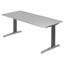 XTRA XB 19 GC | Bureau - Gris 180 x 80 réglable en hauteur