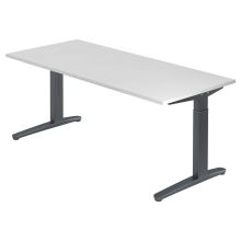 XTRA XB 19 GG | Bureau - Blanc 180 x 80 réglable en hauteur