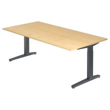 XTRA XB 2E GG | Bureau - Érable 200 x 100 réglable en hauteur