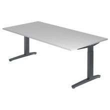 XTRA XB 2E GG | Bureau - Gris 200 x 100 réglable en hauteur