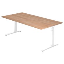 XTRA XB 2E WW | Bureau - 200 x 100 Noyer réglable en hauteur