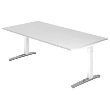 XTRA XB 2E WC | Bureau - Blanc 200 x 100 réglable en hauteur