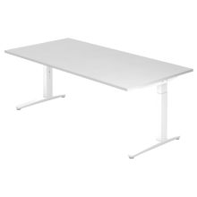 XTRA XB 2E WW | Bureau - Blanc 200 x 100 réglable en hauteur