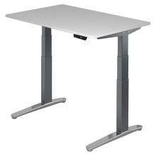 XBHM 12 GC | Bureau - Gris 120 x 80 réglable en hauteur électriquement