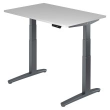 XBHM 12 GG | Bureau - Gris 120 x 80 réglable en hauteur électriquement